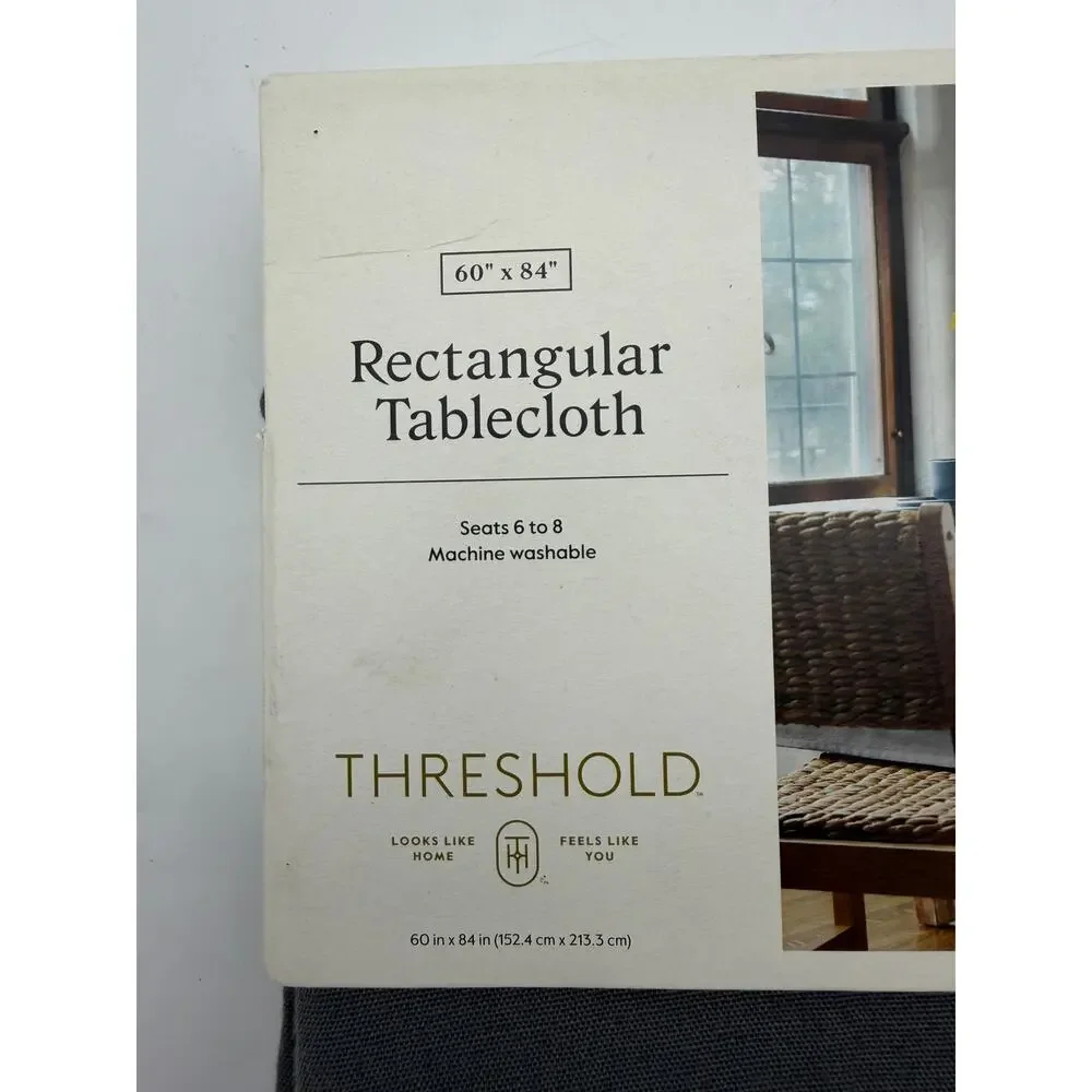 Threshold Rectangular Tablecloth 60 by 84 NWT